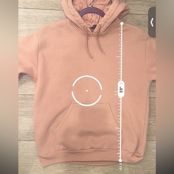 Topshop Pink Pullover Hoodie Relaxed Fit - Picture 7 of 9